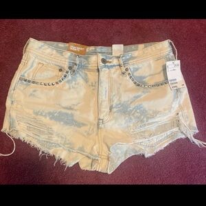 H&M Blue and White Jean Shorts